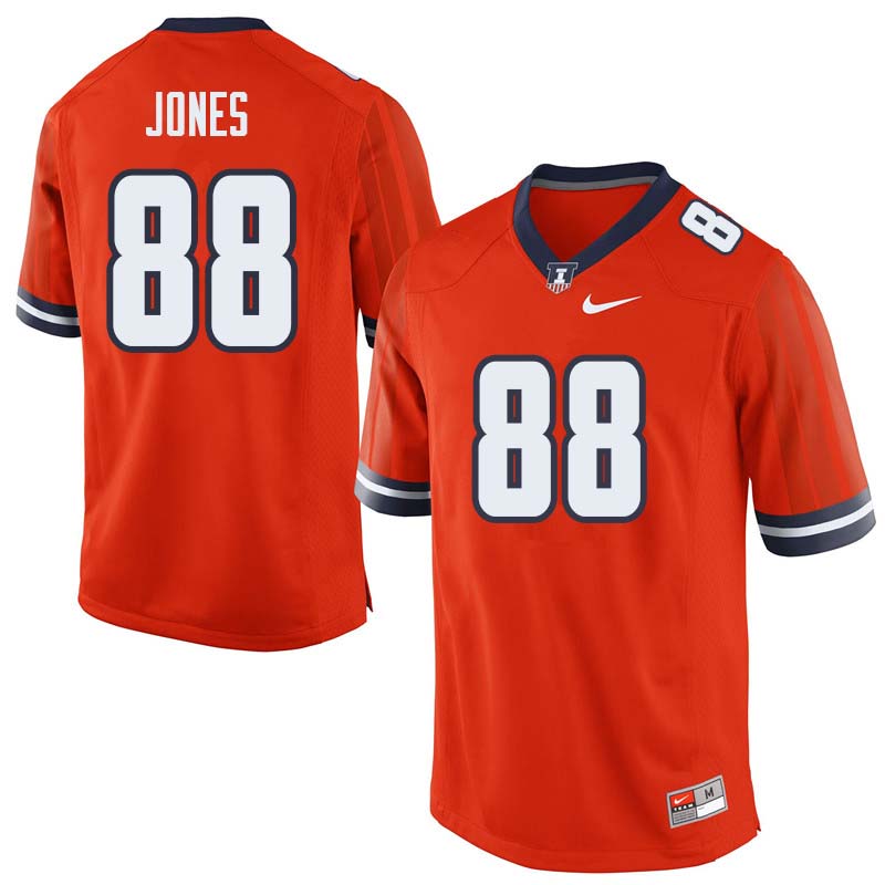 Men #88 Brandon Jones Illinois Fighting Illini College Football Jerseys Sale-Orange
